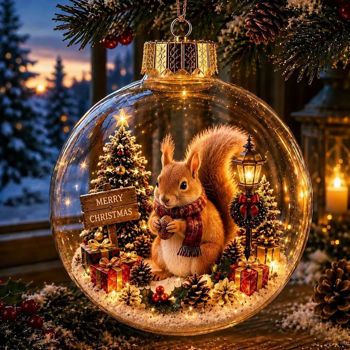 🔥LAST DAY 50% OFF - 🎄Glowing Christmas Diorama Ornament – A Tiny Winter World in Your Hands