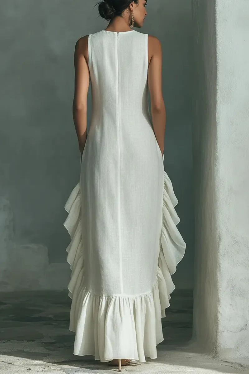 Women's Elegant Comfortable Flounce Hem Dress